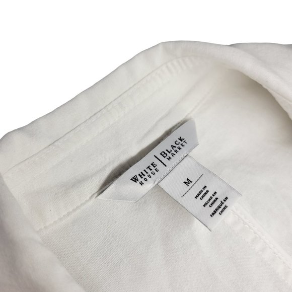 M | Wh | Linen X | Vest Top | Tie Waist | WHITE HOUSE BLACK MARKET - Picture 6 of 7